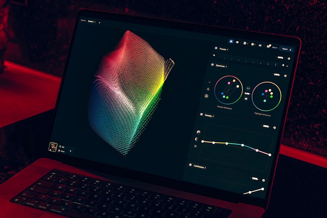 AI data visualization on screen