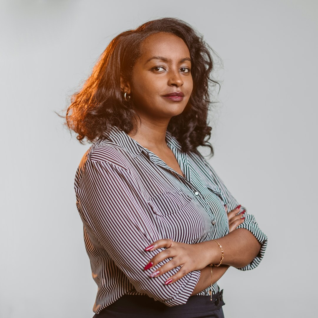 Professional female technology journalist portrait