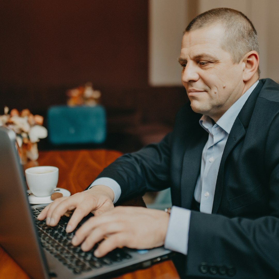 Professional male technology expert portrait